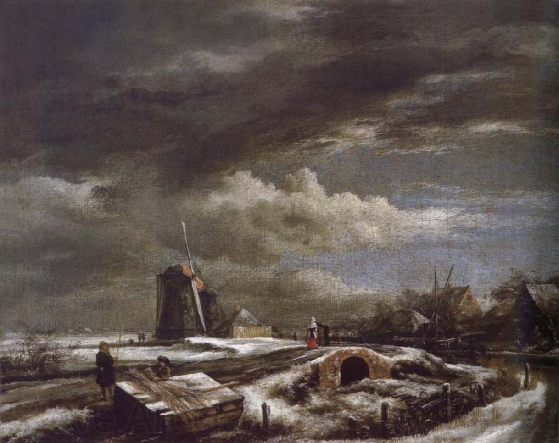 Jacob van Ruisdael Winter Landscape Spain oil painting art